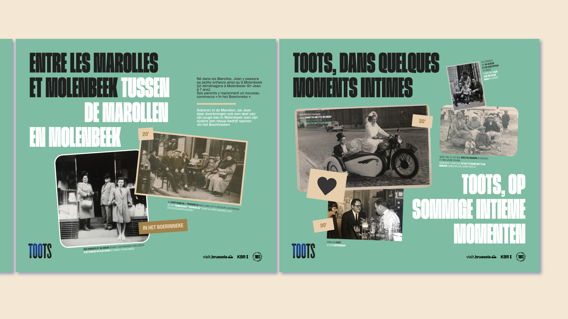 Exhibition panels honoring Toots Thielemans at Brussels Metro 3 construction site