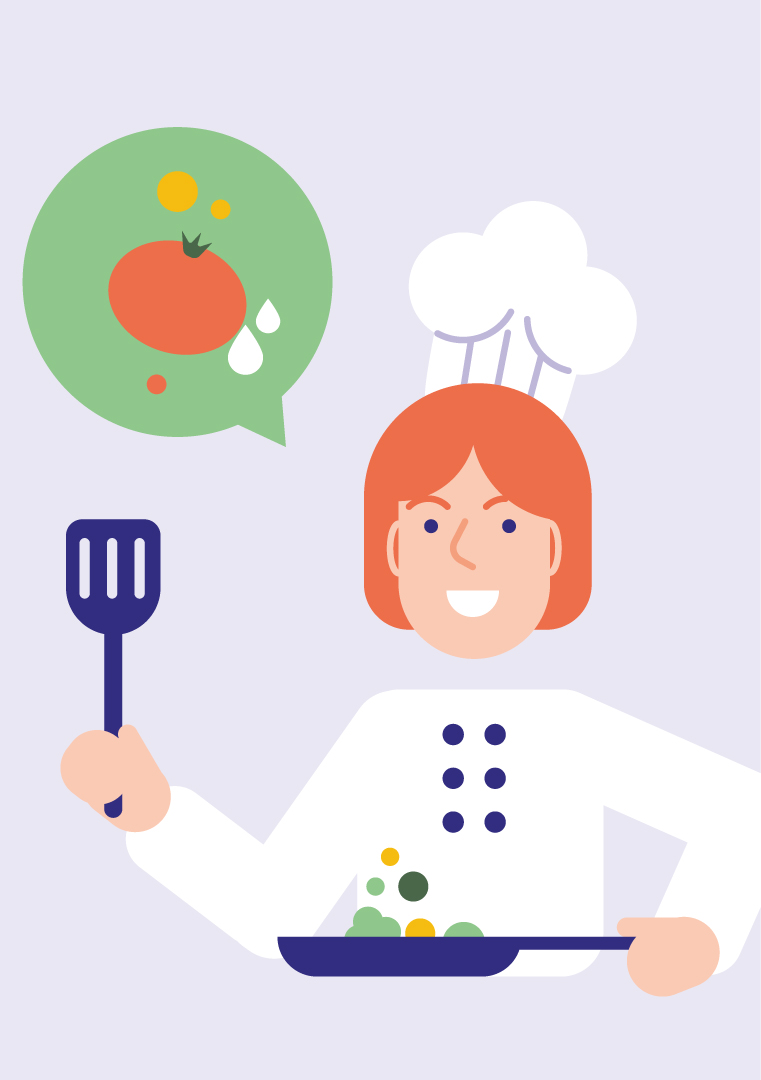 Overview of several illustrated 'Comment faire?' pages using a warm flat design style to explain public initiatives in Orvault - cook