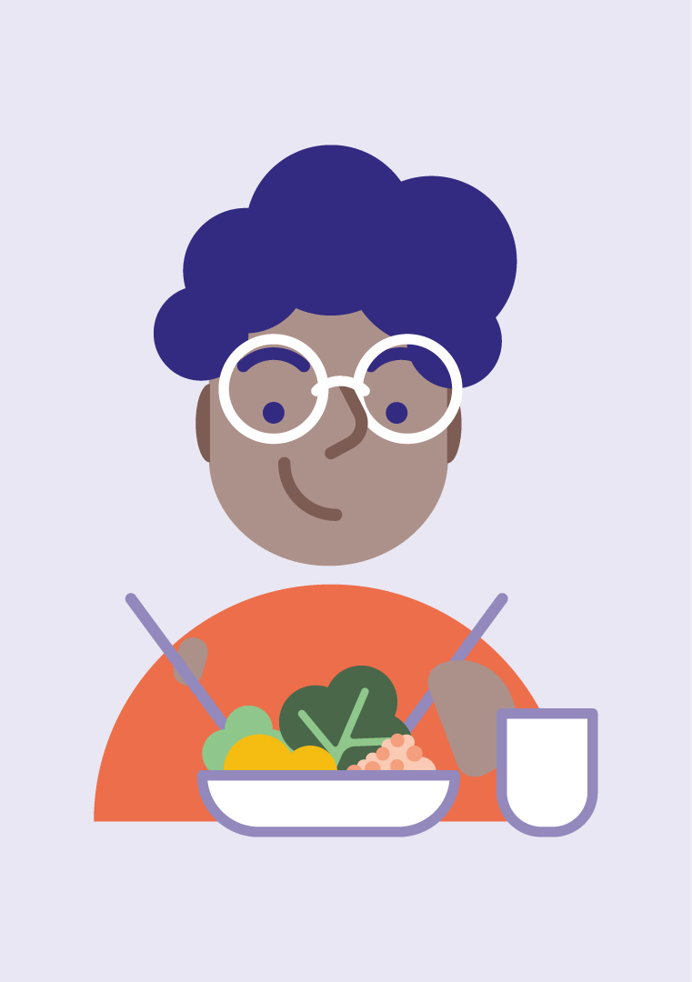 Overview of several illustrated 'Comment faire?' pages using a warm flat design style to explain public initiatives in Orvault - kid and meal