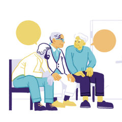Patient-centered illustration for prostate cancer care